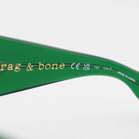 Rag & Bone RNB6004/S 01ED QT Sunglasses Green Butterfly Frame, Green Lenses - Picture 8 of 9